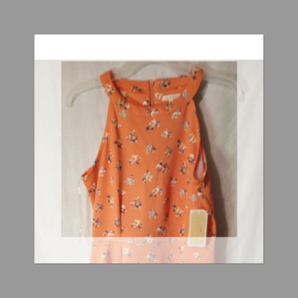(O) Copper Key Juniors Girls Sleeveless Floral Dress Size L NWT